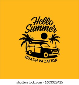 Surfing Summer Logo Vector Image Stock