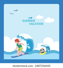 surfing and summer and summer vacation