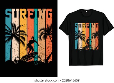 Surfing, Summer vibes t-shirt design