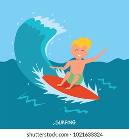 surfing, surfboard character design.  