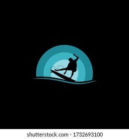 Surfing Surfer Logo Vector Eps 10