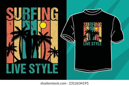 surfing t shirt design for adventure lovers