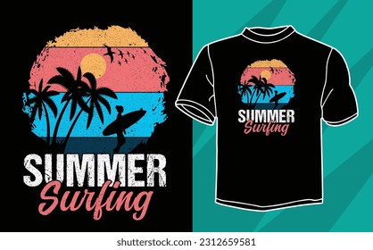 surfing t shirt design for adventure lovers