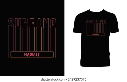 Surfing T Shirt Design And Illustration. 