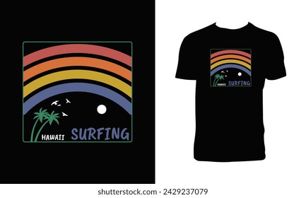 Surfing T Shirt Design And Illustration. 