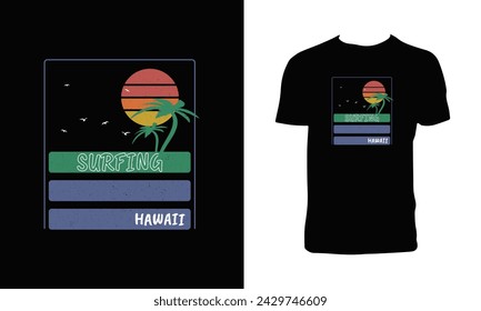 Surfing T Shirt Design And Illustration 