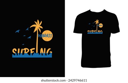Surfing T Shirt Design And Illustration 