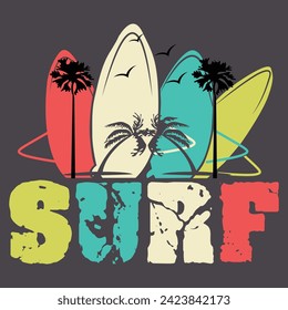surfing t shirt and vector design
