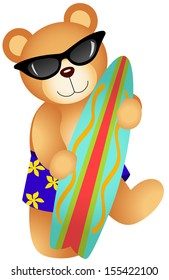 Surfing Teddy Bear