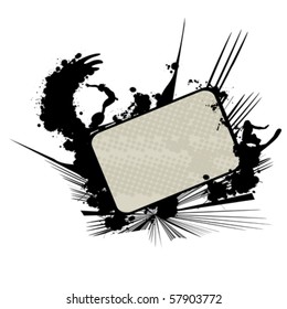 Surfing text card, design element