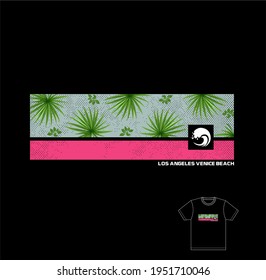 Surfing Theme, Beach of California, idea for t-shirt design