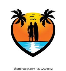 Surfing theme, slogan graphics and illustrations with patches for t-shirt and other uses.