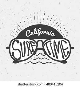 Surfing time label.All elements editable.
