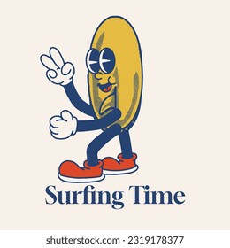 Surfing Time With Surf Groovy Character Design