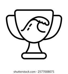Surfing Tournament icon line vector illustration