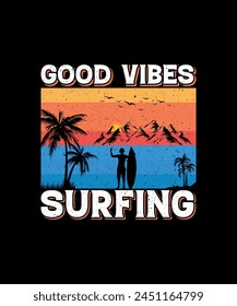 Surfing T-shirt Design, Surfing T-shirt Design