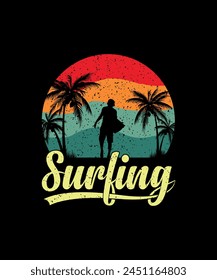 Surfing T-shirt Design, Surfing T-shirt Design