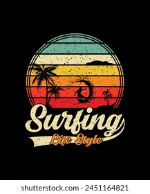 Surfing T-shirt Design, Surfing T-shirt Design