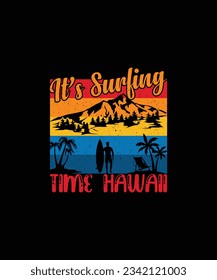 Surfing t-shirt design, Surfing Beach t-shirt design