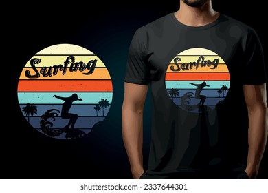 Surfing t-shirt design, creative Surfing design