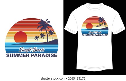 Surfing T-shirt Design, Summer paradise, Surf Paradise, Break The Waves, Sea Beach, California Beach, Santa Monica Beach, Enjoy Great Summer, T-shirt, Typography T-shirt Design, Vector Illustration