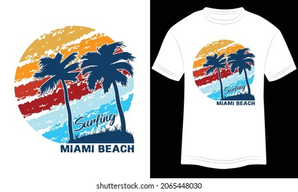 Surfing T-shirt Design, Summer paradise, Surf Paradise, Break The Waves, Sea Beach, California Beach, Santa Monica Beach, Enjoy Great Summer, T-shirt, Typography T-shirt Design, Vector Illustration