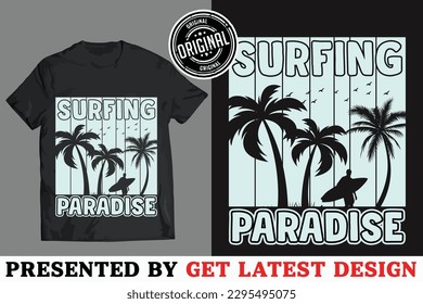 Surfing t-shirts design for you . Vector Template 