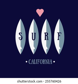 Surfing typography, t-shirt design graphics , abstract vector 