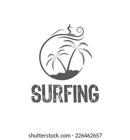 surfing vector design template