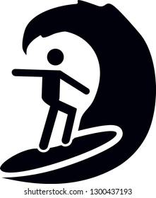 surfing vector icon