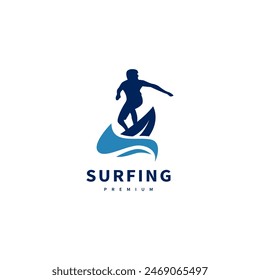 Surfen Vektorgrafik Symbol Logo Design Illustration 2 