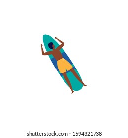 Surfing vector icon. Surfing simple isolated icon.