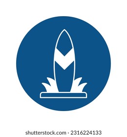 Icono de vectores de surf con colores de fondo de moda que pueden editar o modificar fácilmente

