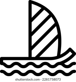 surfing Vector illustration on a transparent background. Premium quality symmbols. Thin line vector icons for concept and graphic design.