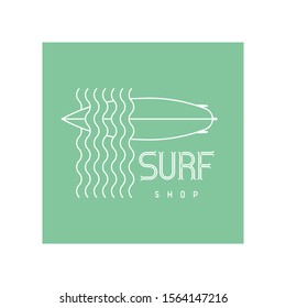 Surfing vector lettering. Surfboard shop logo emblem. Surf sports camp Vector surfing sports camp, trip banner, surf station, summer t shirts prints.