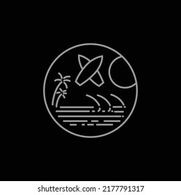 surfing vector symbol design illustration