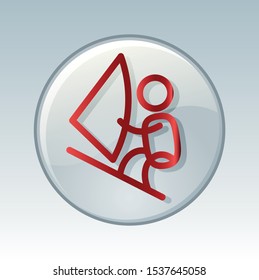 surfing vector symbol of sports logo illustration, surfing trendy vector style icon