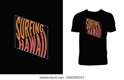 Surfing Vector T Shirt Design.