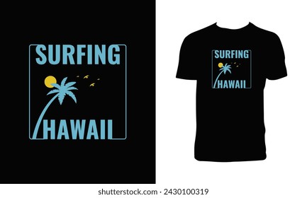 Surfing Vector T Shirt Design.