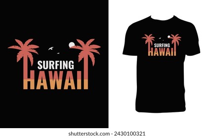 Surfing Vector T Shirt Design.