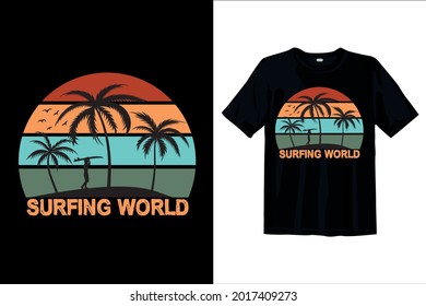 Surfworld T-Shirt-Design für Mann und Frau