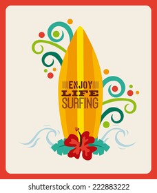 surfing zone graphic design , vector illustration