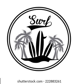 surfing zone graphic design , vector illustration