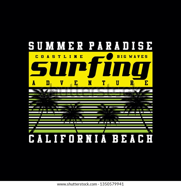 Surfingcalifornia Beachtee Element Vintage Graphic T Stock Vector ...