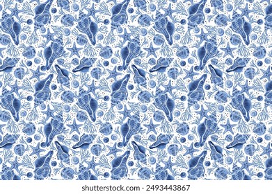 Surfland_Shell pattern design for all prints 