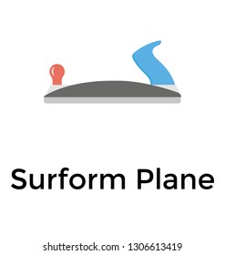 Surform plane flat icon 