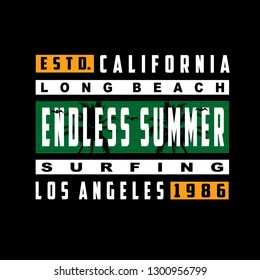 Surf,summer california design typography vector illustration for t shirt