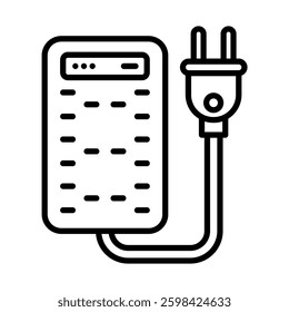 Surge Protector Vector Line Icon Design