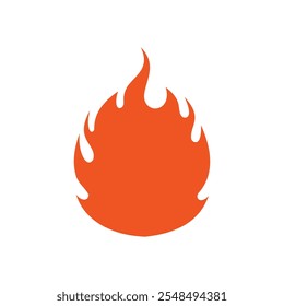 A surge-inspired logo featuring a flat flame silhouette in black, suitable for vector illustration.