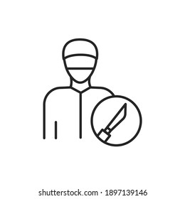 Surgeon color line icon. Subject matter expert. Pictogram for web page, mobile app, promo. UI UX GUI design element. Editable stroke.